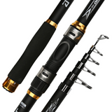 Telescopic Carbon Fiber Fishing Pole (Includes Reel)