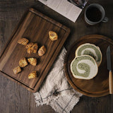 NORTH DEALS™ Black Walnut Chopping Board w/ Juice Groove