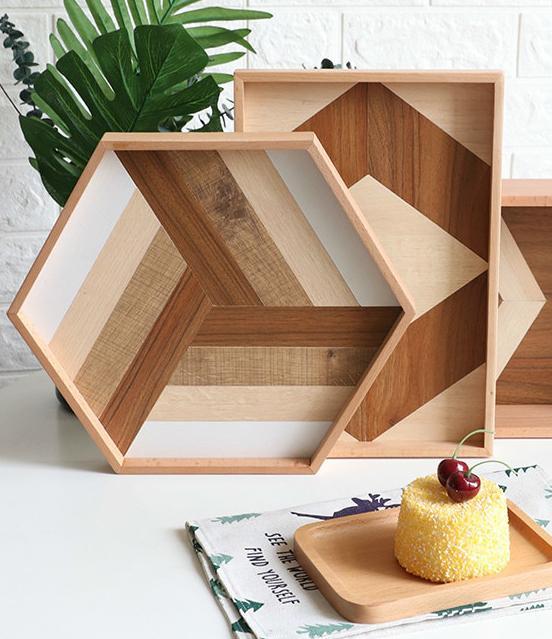 NORTH DEALS™ Geo Wooden Tray
