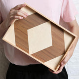 NORTH DEALS™ Geo Wooden Tray