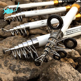 Telescopic Carbon Fiber Fishing Pole (Includes Reel)