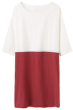 Vestido de Linho em Bloco de Cores