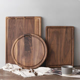 NORTH DEALS™ Black Walnut Chopping Board w/ Juice Groove