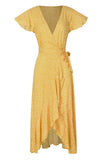 Vestido Transpasse Verão Decote em V