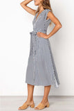 Vestido Midi Risca De Giz