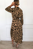Vestido Wrap Estampa de Animal