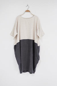 Vestido Camiseta Bloco de Cor