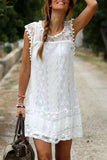 Vestido Mini de Renda Pom Pom