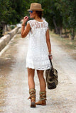 Vestido Mini de Renda Pom Pom