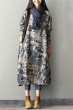 Vestido com Estampa Porcelana Japonesa Azul