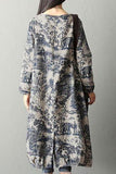 Vestido com Estampa Porcelana Japonesa Azul