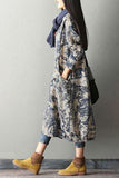 Vestido com Estampa Porcelana Japonesa Azul
