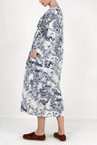 Vestido com Estampa Porcelana Japonesa Azul