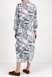 Vestido com Estampa Porcelana Japonesa Azul