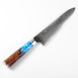 NORTH DEALS™ Damascus Steel 8'' Chef Knife with Blue Resin Handle