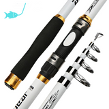 Telescopic Carbon Fiber Fishing Pole (Includes Reel)