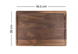 NORTH DEALS™ Black Walnut Chopping Board w/ Juice Groove