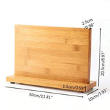NORTH DEALS™ Bamboo Magnetic Knife Block