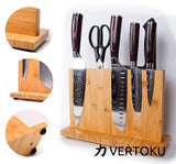 NORTH DEALS™ Bamboo Magnetic Knife Block