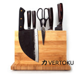 NORTH DEALS™ Bamboo Magnetic Knife Block