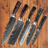 NORTH DEALS™ 5 pc Set - Stainless Steel Kitchen Knives