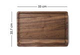 NORTH DEALS™ Black Walnut Chopping Board w/ Juice Groove