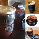 Caneca Lente de Câmera de Aço Inoxidável (300 ml)